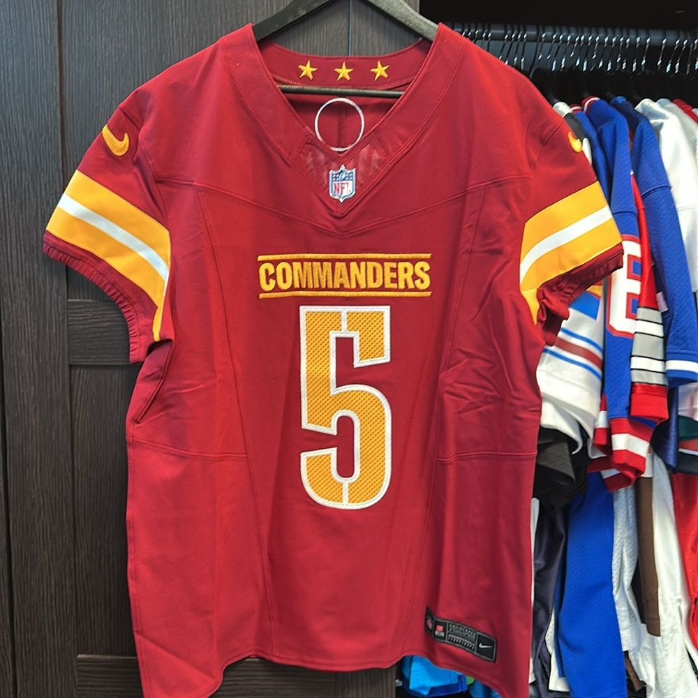 Jayden Daniels Washington Commanders Nike Team Vapor F.U.S.E. Elite Jersey